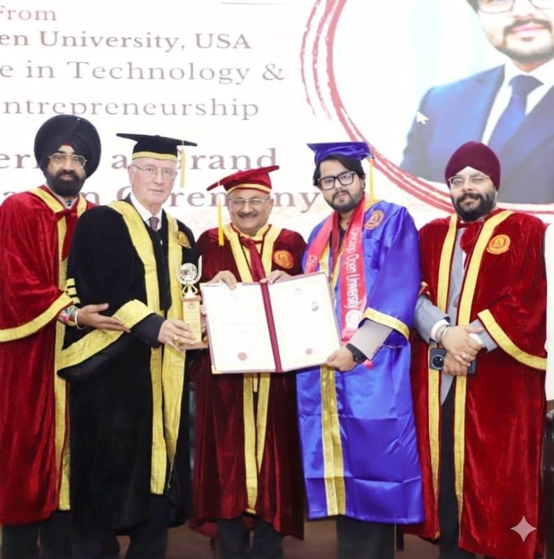 जयपुर के युवा उद्यमी शिवेंद्र शर्मा को अमेरिका की यूनिवर्सिटी से मिला मानद डॉक्टरेट सम्मान